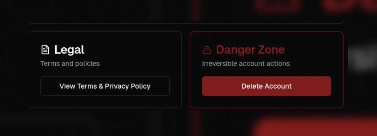 Deleting OurdreamAI account