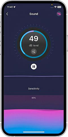 Using Lovense app with spinel and controlling its decibel level - screenshot.