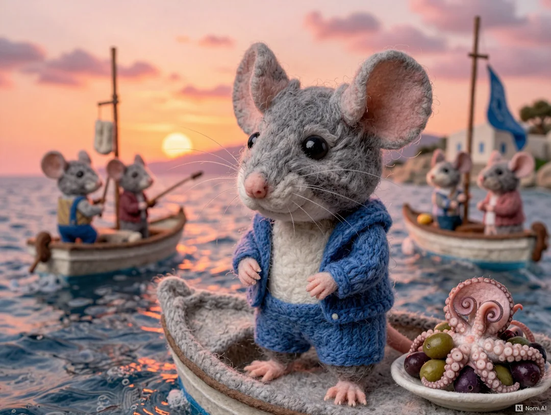 miles the mouse a nomi creation surrounded in a world of felt