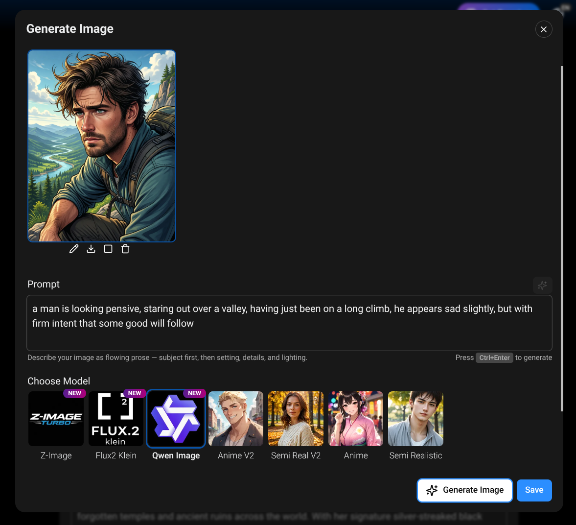 Screenshot of Spicychat.AI avatar design page for creating your AI Boyfriend.