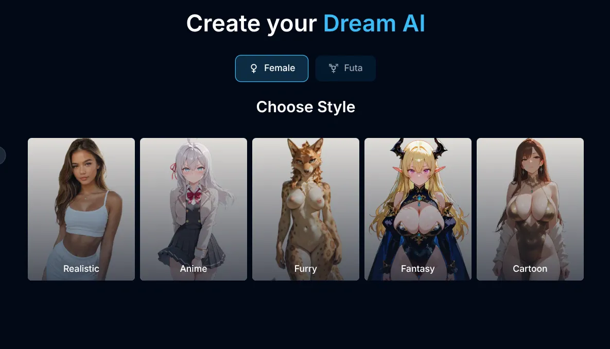 darklink.ai 5 character style settings