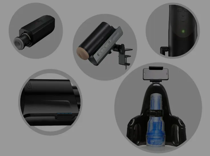 Circular collage of 2025 best automatic blowjob machines.