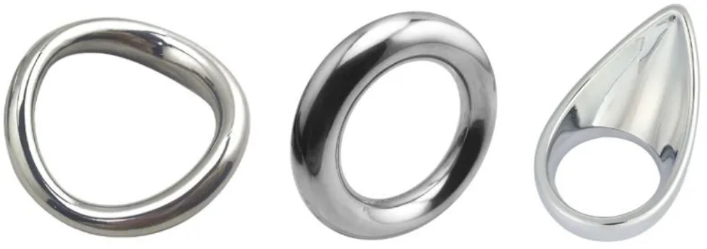 3 ergonomically curved cock rings