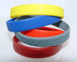 Different color rubber bracelets 