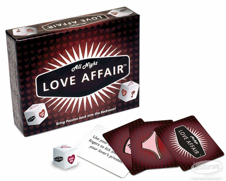 Lovehoneys All Night Love Affair Dice & Card