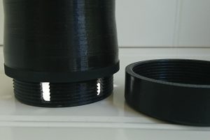 matte black a rubber seal from oil filter + stronger bottom threads