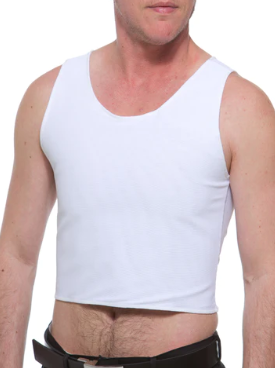 5 best cheap chest binder - Cotton-Lined Tri-Top White by underworks