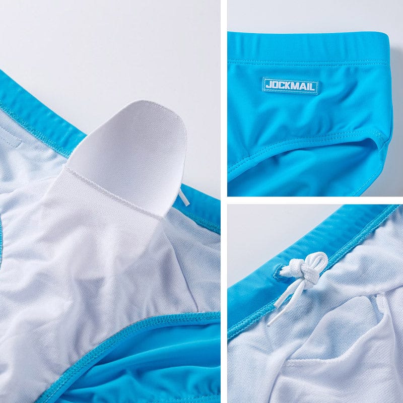 Inside Jockmail FTM Bathing Suit with removeable bulge