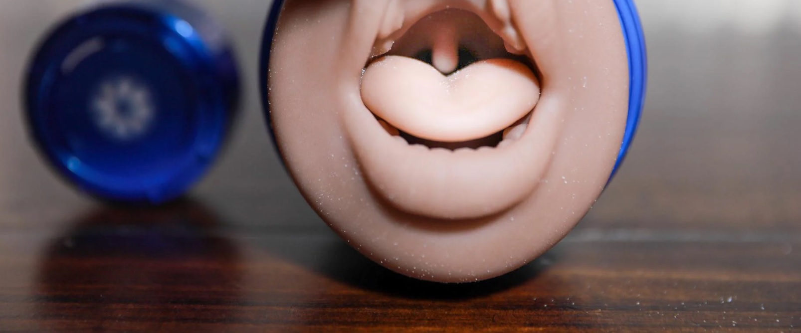 Fleshlight Boost Blow mouth stretched open.