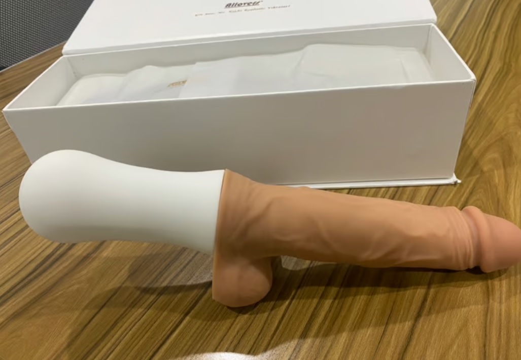 thrusting-dildo-alvira-on table next to box review