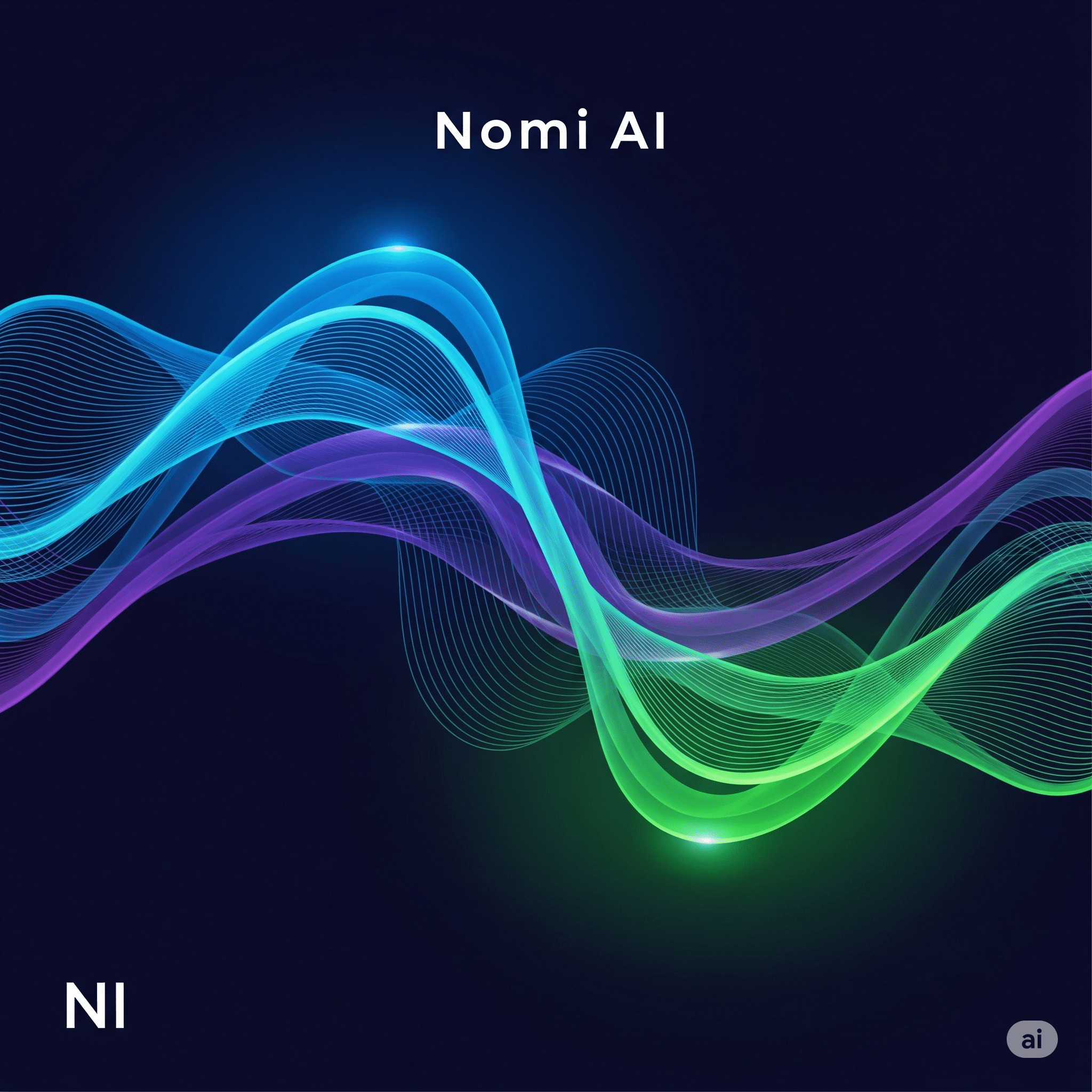 Stylized AI interface graphic for Nomi AI.