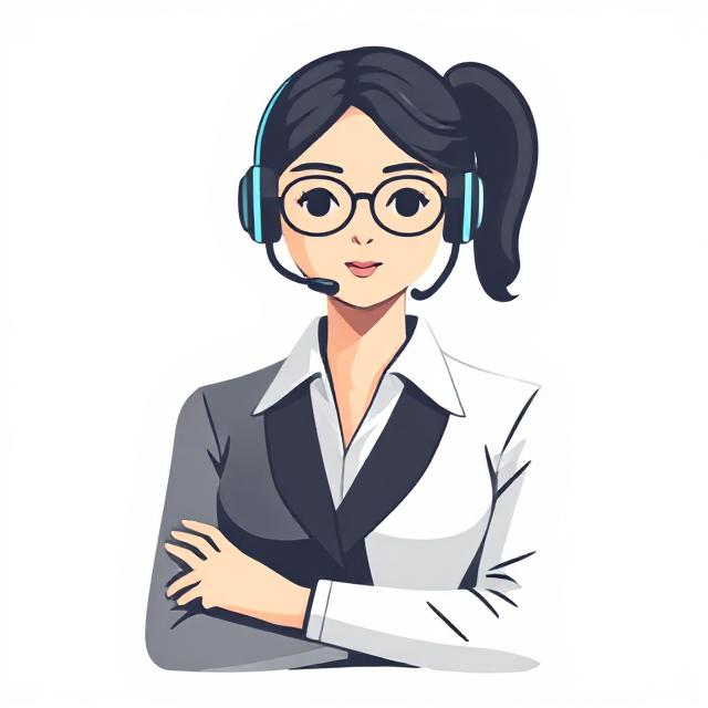 Icon representing a professional assistant in a professional role, for an AI companion fantasy.