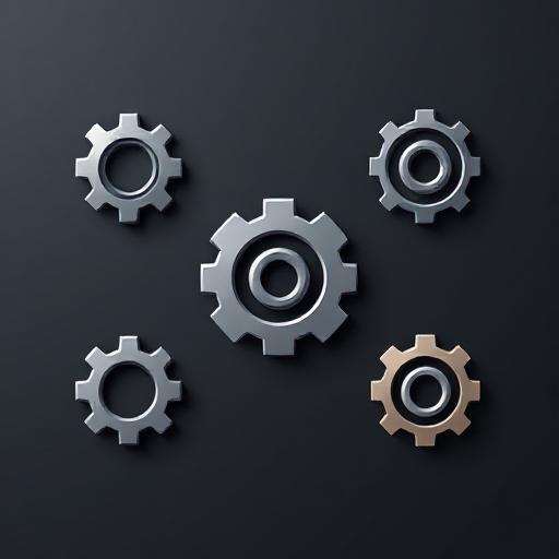 5 Gear icons representing automation