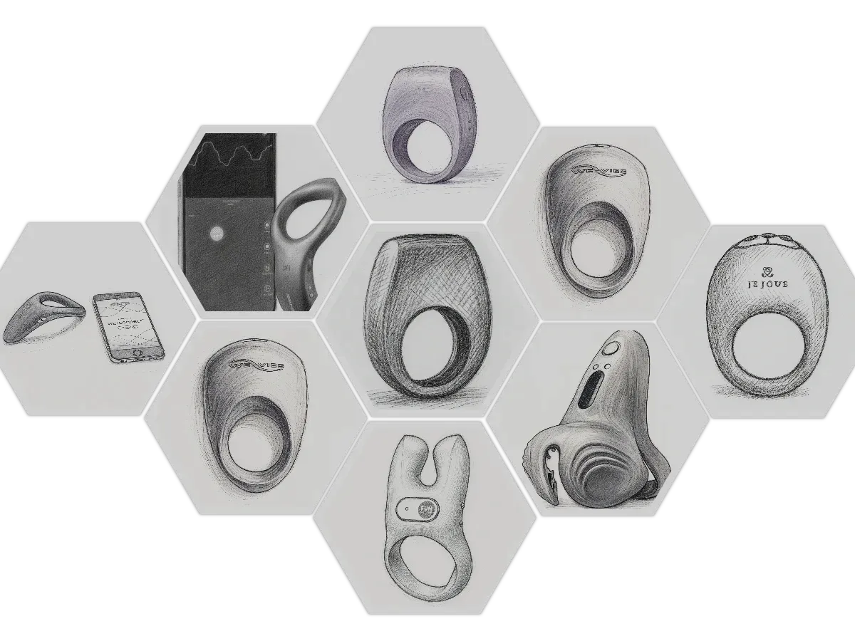 Collage of best vibrating cock rings