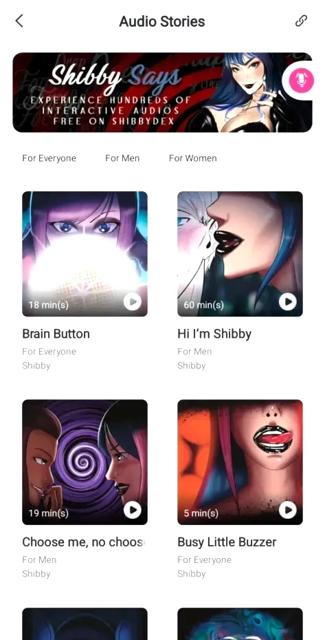LOVENSE audio stories for men and women screenshot in app