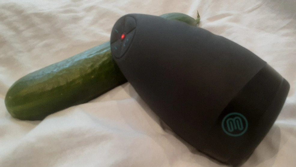 New Blowmotion masturbator by Lovehoney on bed - featured image