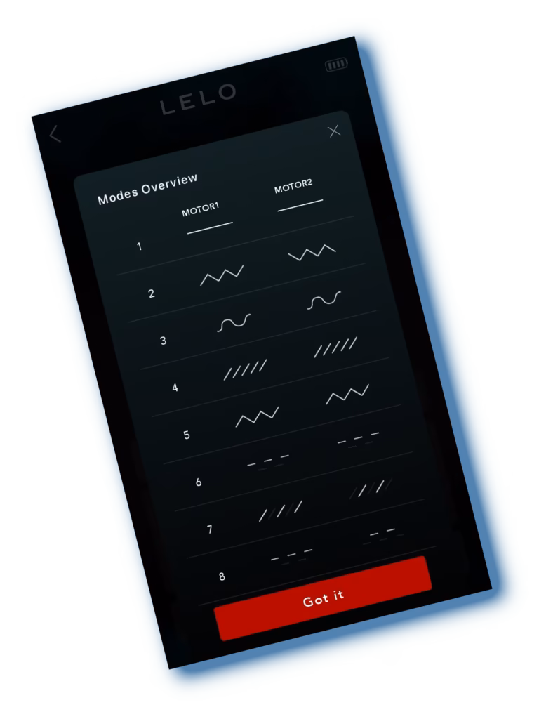 lelo app f2s double sonic in built patterns screenshot 1 - 8 patterns