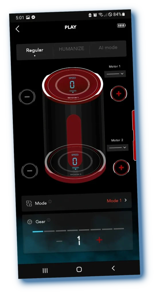 lelo app regular mode with lelo f2s double sonic