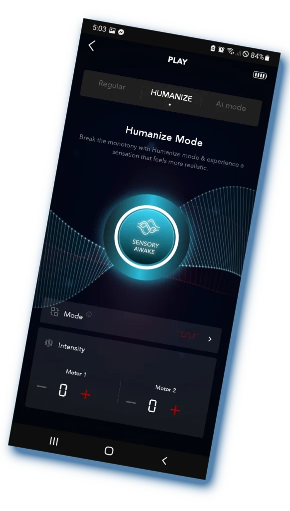 lelo app humanize setting for sensory awake mode with lelo f2s double sonic