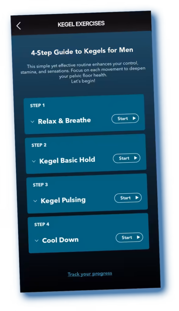 lelo app on kegel exercise mode screenshot using the lelo f2s double sonic