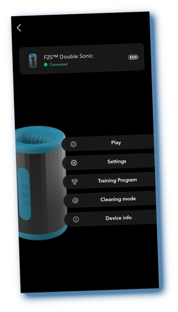 lelo app with lelo f2s double sonic homescreen
